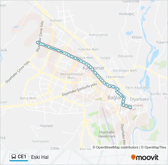 CE1 Bus Line Map