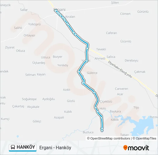 HANKÖY Bus Line Map