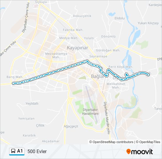 A1 bus Line Map