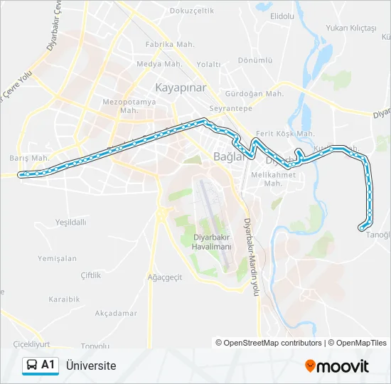 A1 Bus Line Map