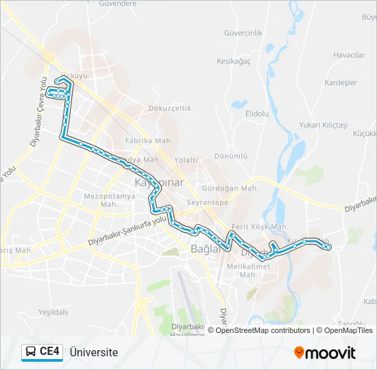 CE4 Bus Line Map