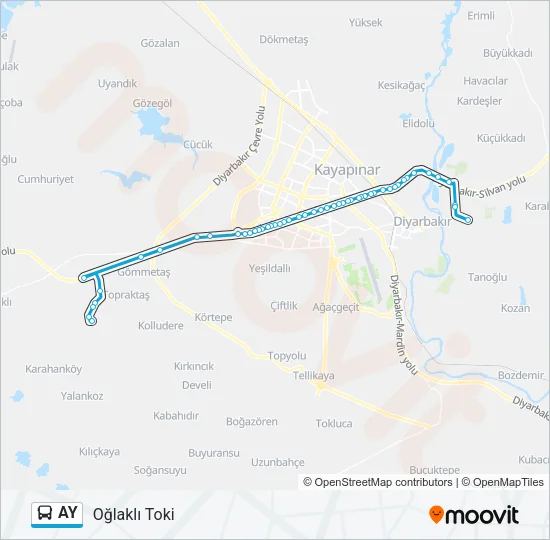 AY Bus Line Map