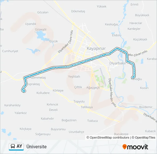 AY Bus Line Map
