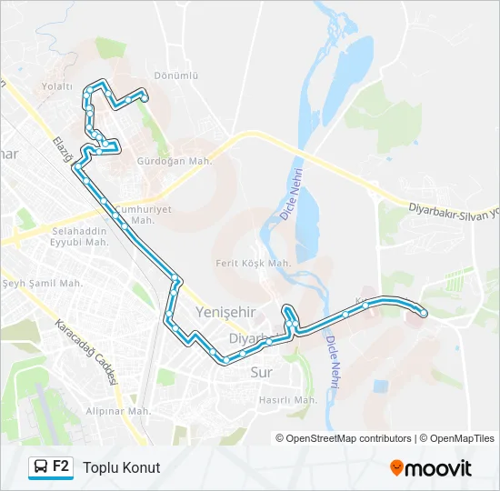 F2 Bus Line Map