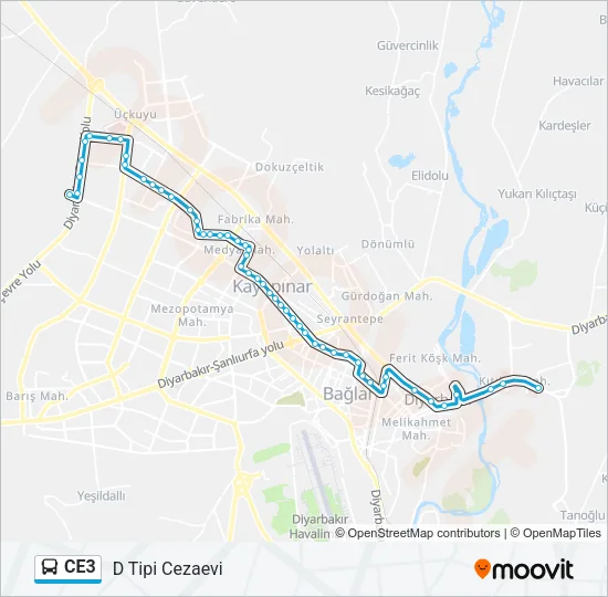 CE3 Bus Line Map