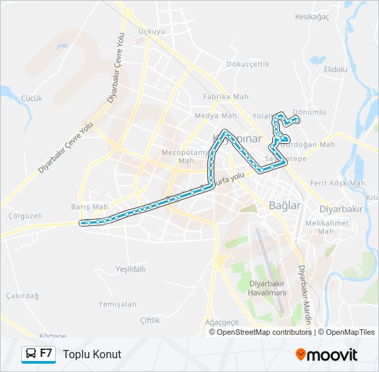F7 Bus Line Map