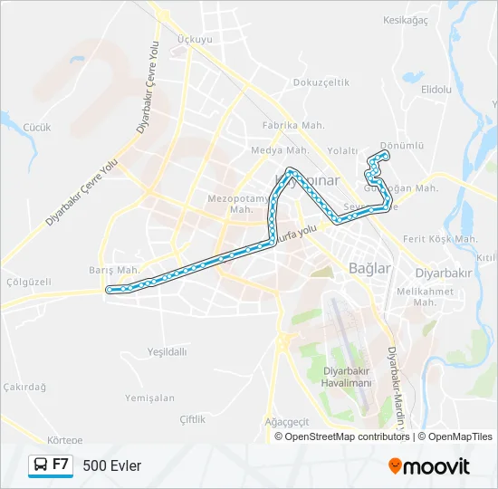 F7 Bus Line Map