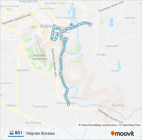 BS1 Bus Line Map