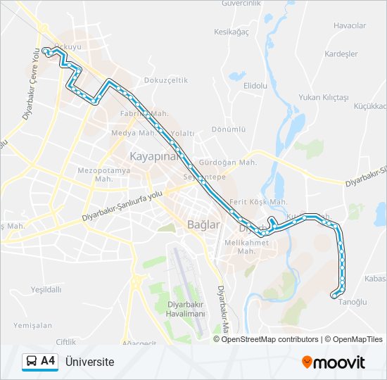 A4 bus Line Map