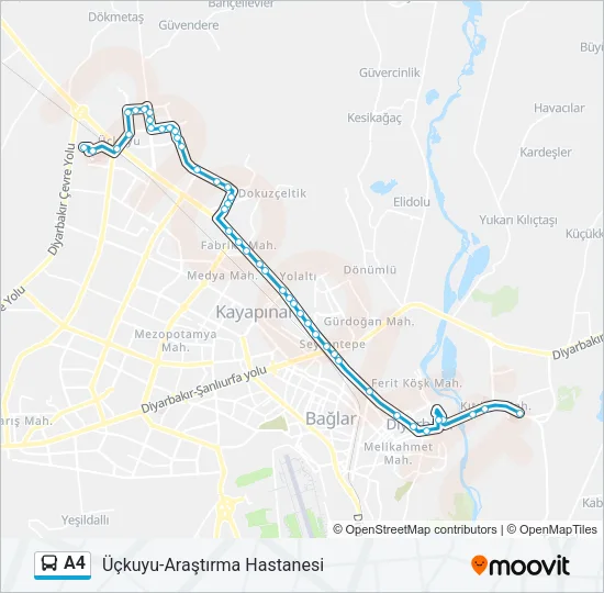 A4 Bus Line Map