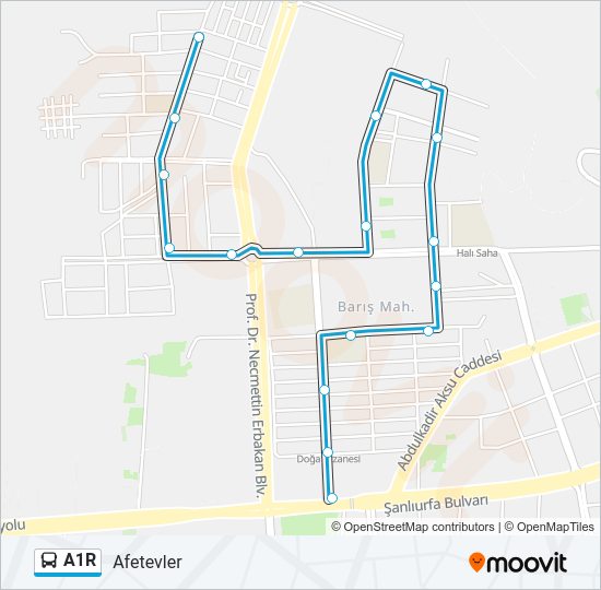 A1R Bus Line Map