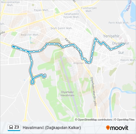 Z3 Bus Line Map