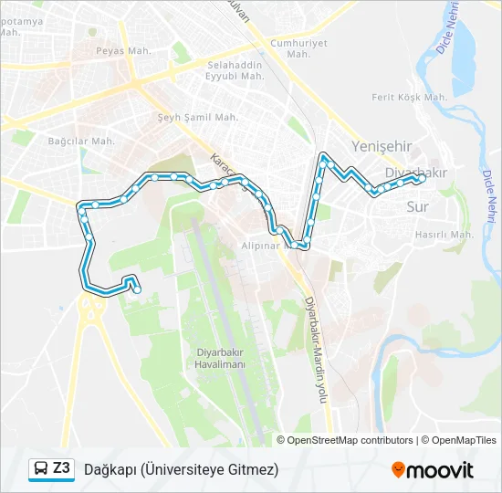 Z3 Bus Line Map