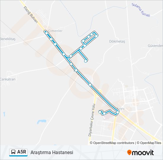 A5R bus Line Map