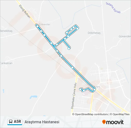 A5R Bus Line Map
