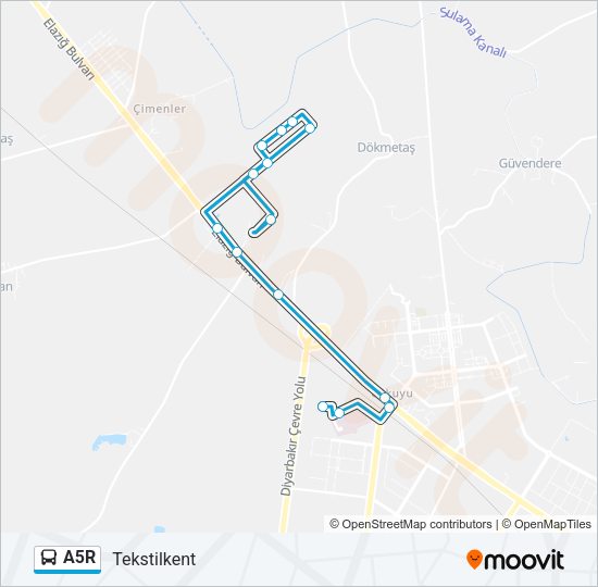 A5R Bus Line Map