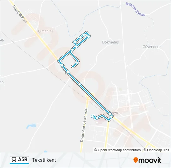 A5R Bus Line Map