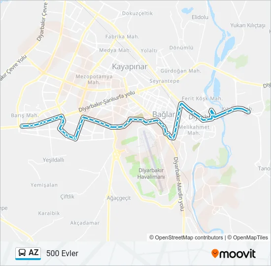 AZ Bus Line Map