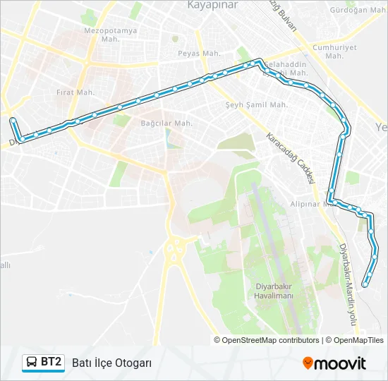 BT2 Bus Line Map