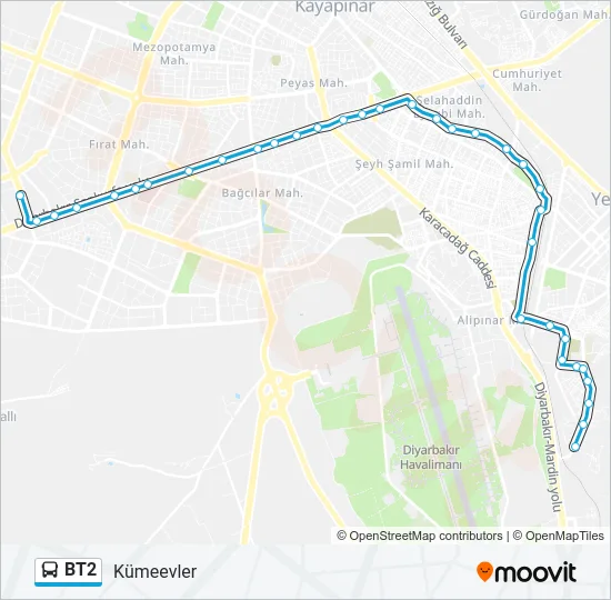 BT2 Bus Line Map