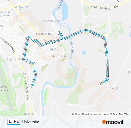 H2 Bus Line Map
