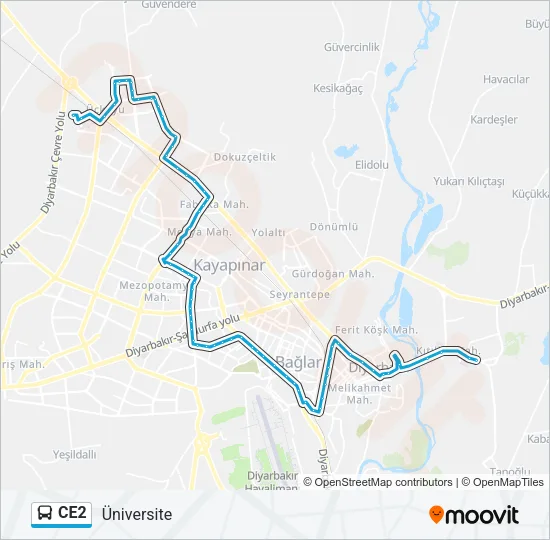 CE2 Bus Line Map