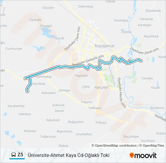 Z5 Bus Line Map