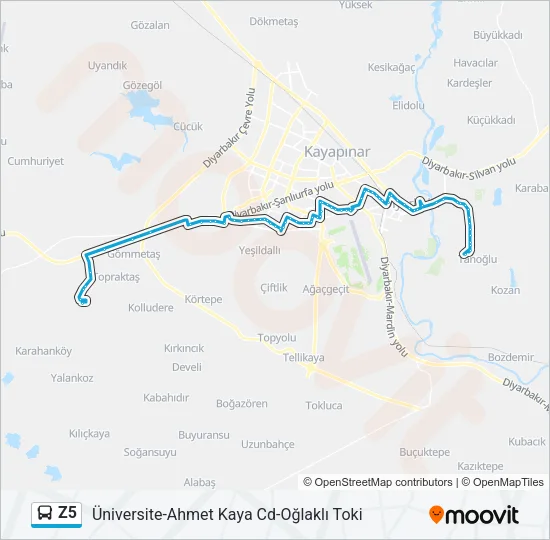 Z5 Bus Line Map