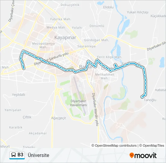 B3 Bus Line Map