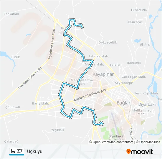 Z7 Bus Line Map