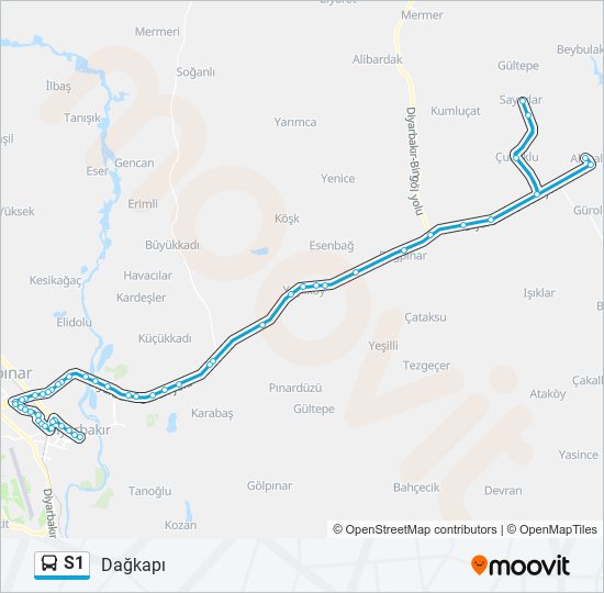 S1 bus Line Map