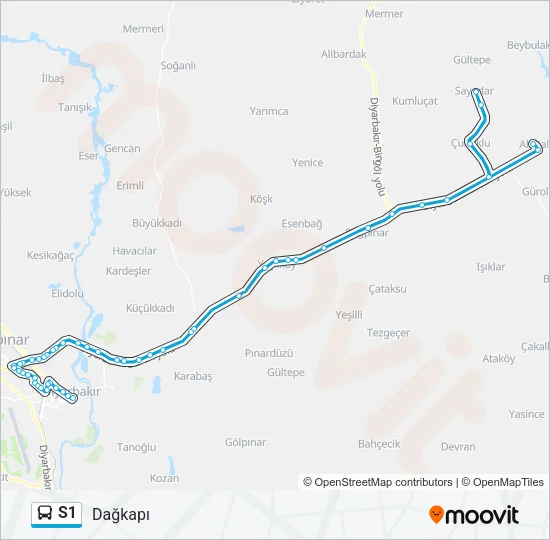 S1 Bus Line Map
