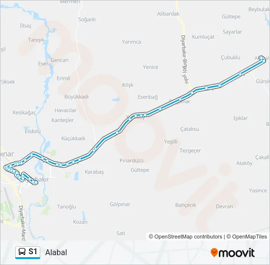 S1 Bus Line Map