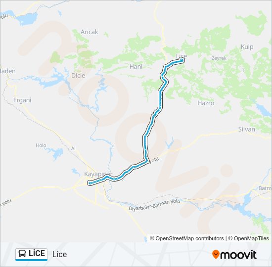 LİCE Bus Line Map