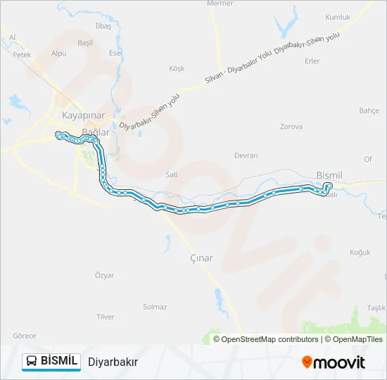 BİSMİL Bus Line Map