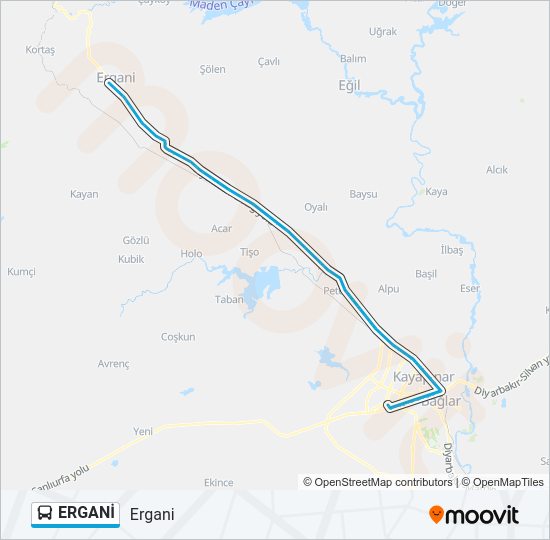 ERGANİ bus Line Map