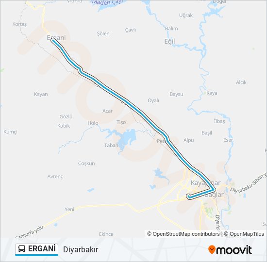 ERGANİ bus Line Map