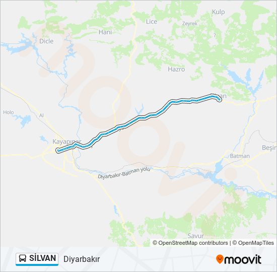 SİLVAN bus Line Map