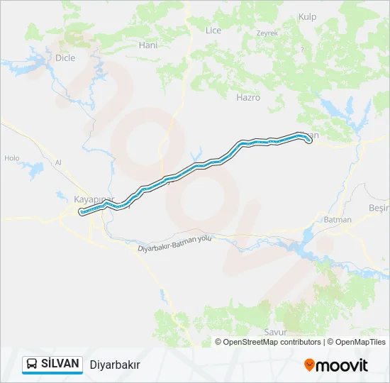 SİLVAN Bus Line Map