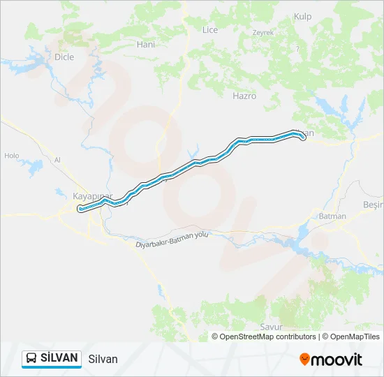 SİLVAN Bus Line Map