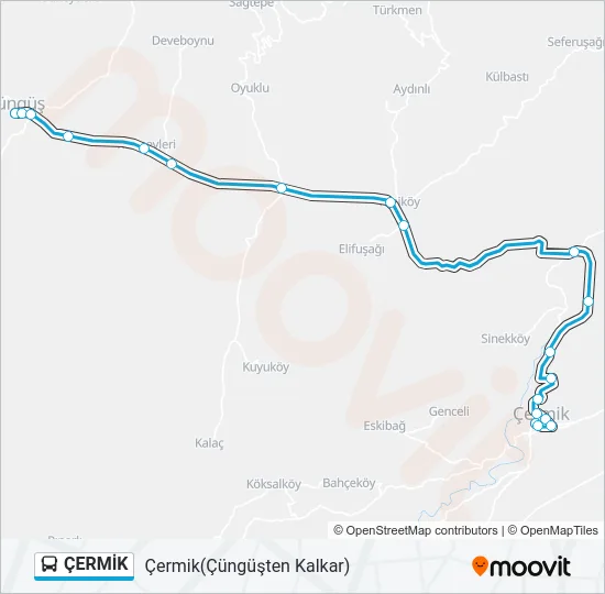 ÇERMİK Bus Line Map