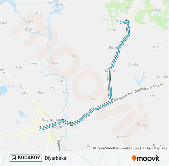 KOCAKÖY Bus Line Map