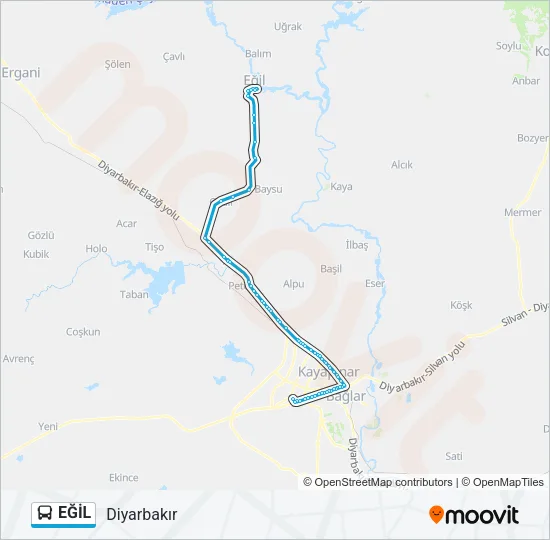 EĞİL Bus Line Map
