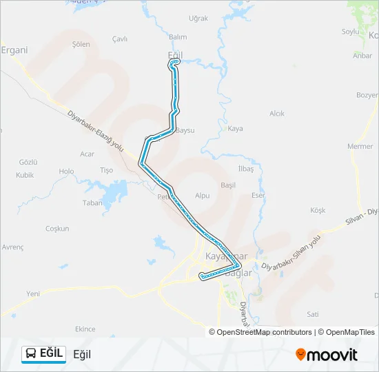 EĞİL Bus Line Map
