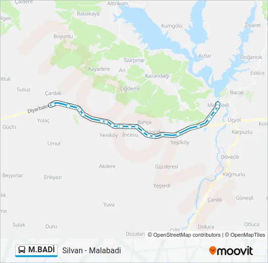 M.BADİ Bus Line Map