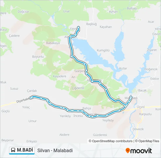 M.BADİ Bus Line Map