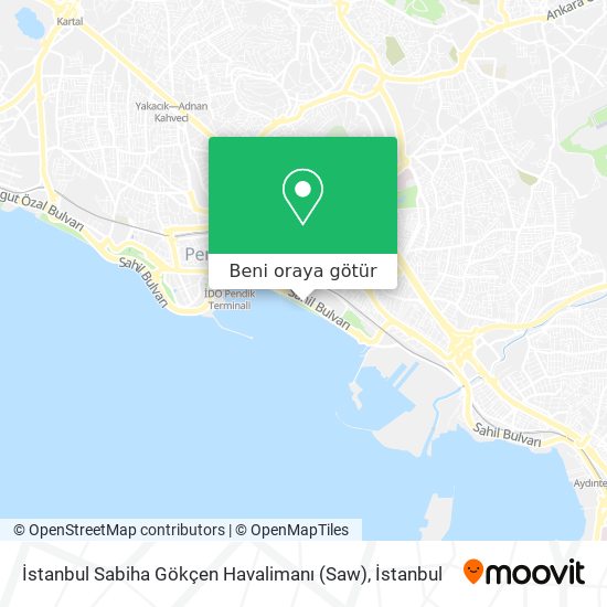 İstanbul Sabiha Gökçen Havalimanı (Saw) harita