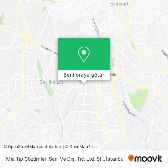 Mia Tıp Çözümleri San. Ve Dış. Tic. Ltd. Şti. harita