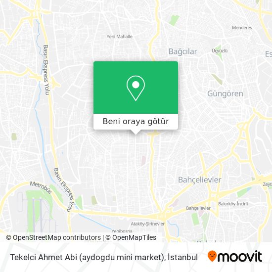 Tekelci Ahmet Abi (aydogdu mini market) harita