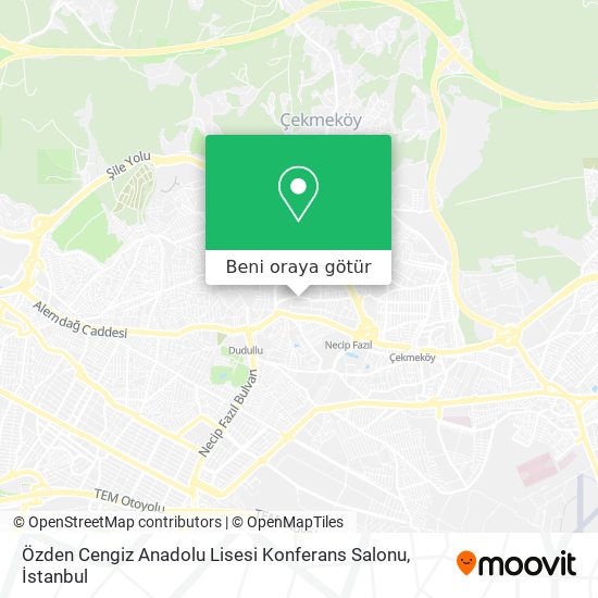 Özden Cengiz Anadolu Lisesi Konferans Salonu harita